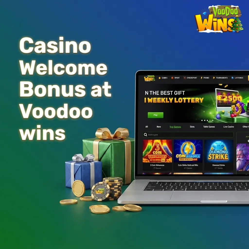 Voodoo Wins welcome bonus: live casino tiers 100% €30, 125% €50, 150% €100, x40 wagering. UK new players 18+.