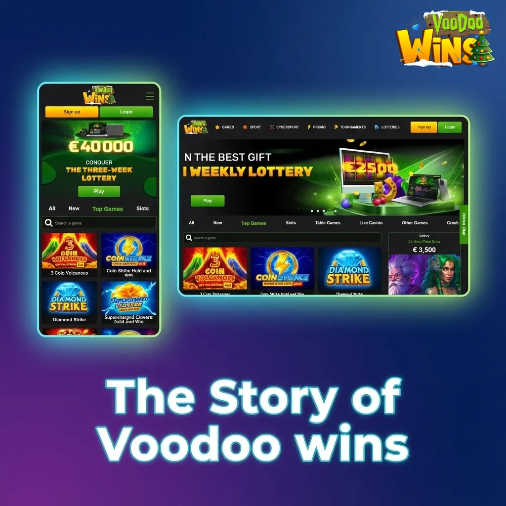 Voodoo wins history graphic highlighting fair betting, licensed casino, and responsible, player-first promotions.
