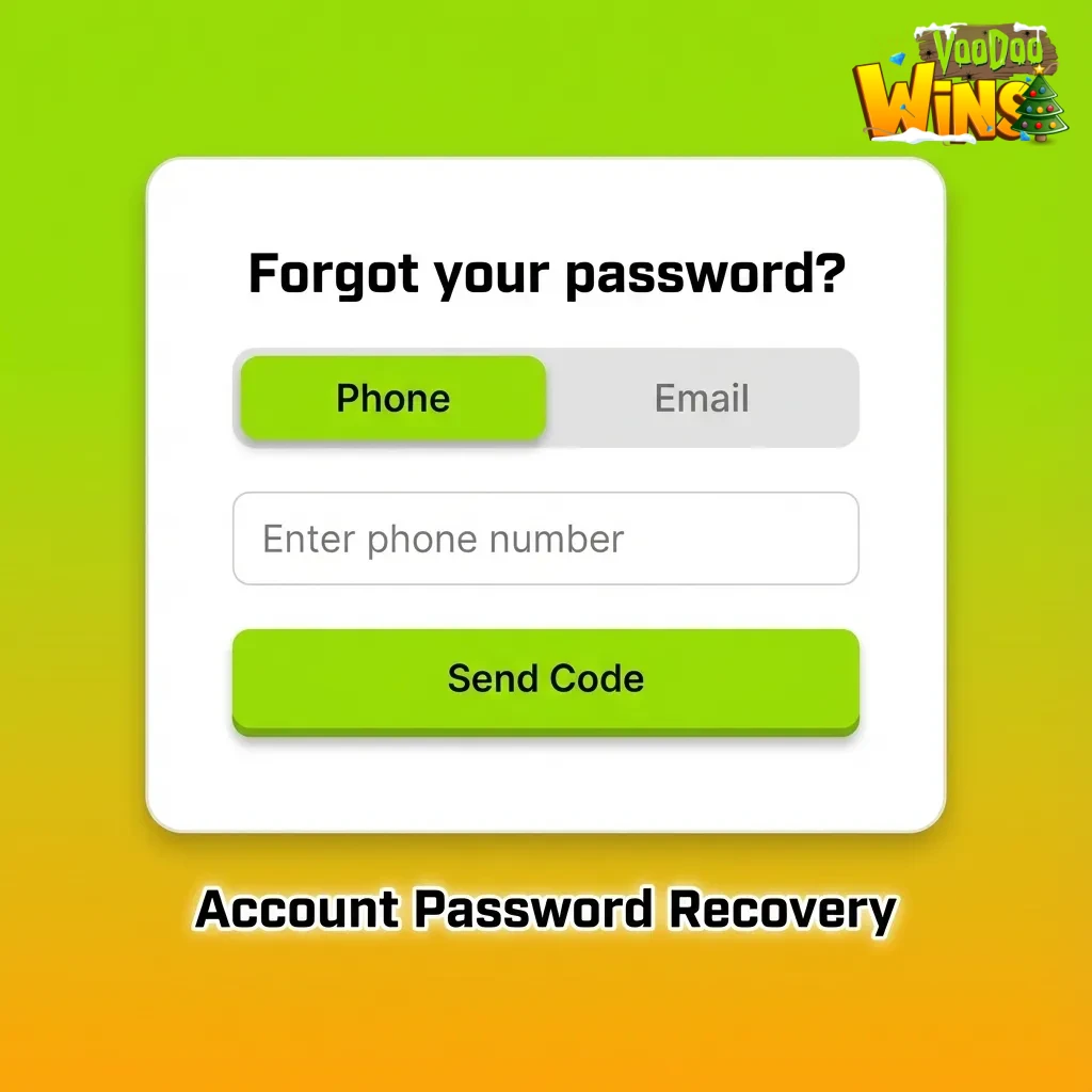 Account password recovery: tap Forgot password, reset via email or SMS, set new password, then enable 2FA.