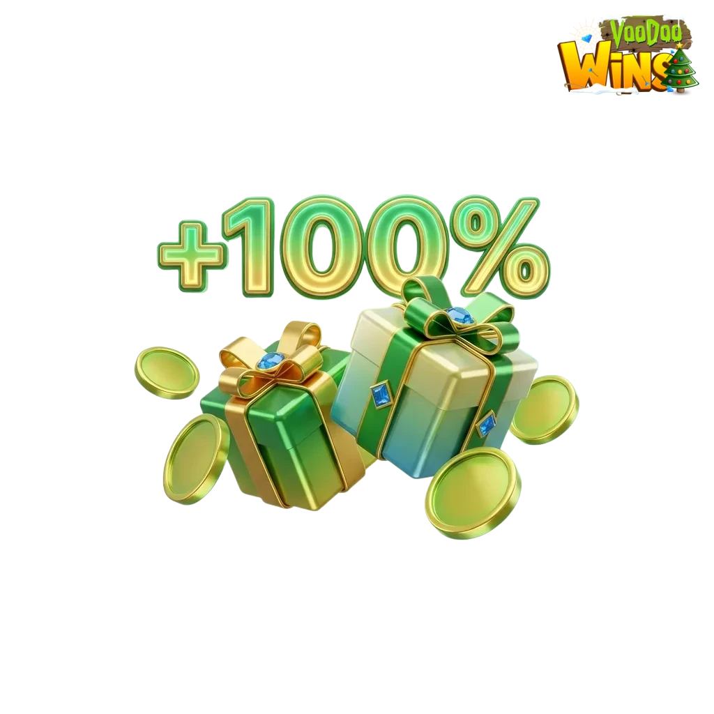 Voodoo UK casino & sports promo: choose bonus 100% €30, 125% €50, or 150% €100, x40 wagering; EUR shown, GBP equivalent.