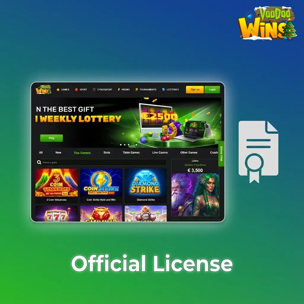 Official licence notice: internationally licensed gaming site; no UKGC licence; GB users cannot register.
